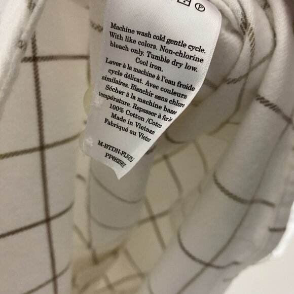 Everlane The Brushed Flannel Shirt Window Pane Button Down Long Sleeve White M - Picture 5 of 7